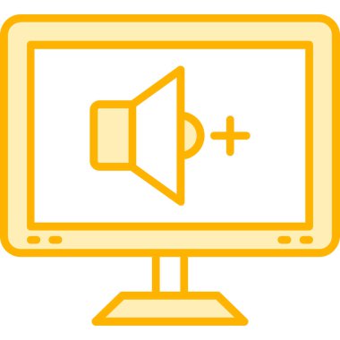 Ekran simgesini izle. vektör illüstrasyonu