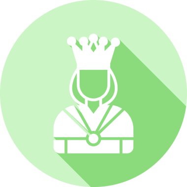 Crown düz simgesi, vektör illüstrasyonu