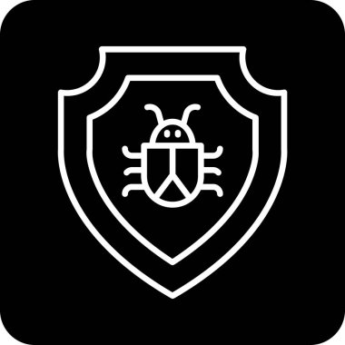 Bir kalkan simgesinin vektör illüstrasyonu