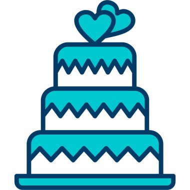 kek kalp aşk simgesi - taslak biçimi