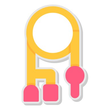 Kavisli renkli soyut şekil tasarımı