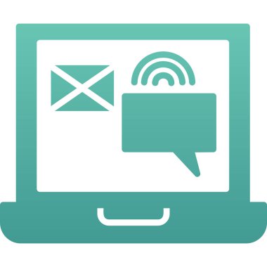 Chatbot Web simgesi, vektör illüstrasyonu