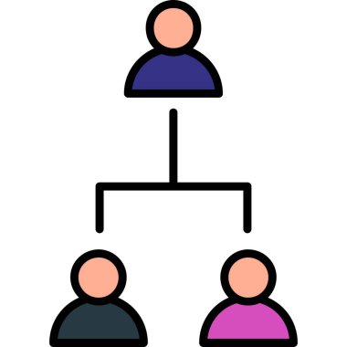 hiyerarşi. Web simgesi basit illüstrasyon