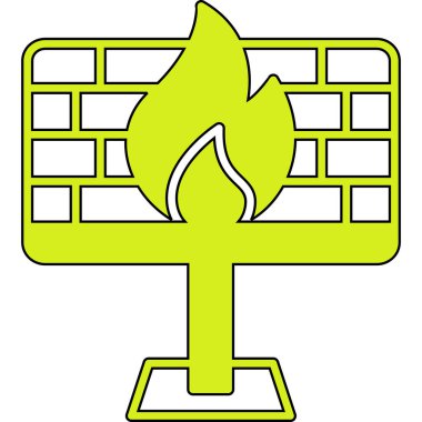 ateş alev simgesi, vektör illüstrasyon tasarımı