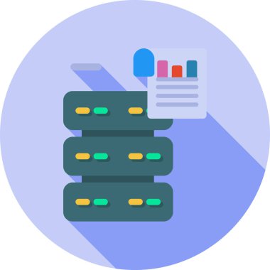 dosya veri depolama simgesi düz biçimli