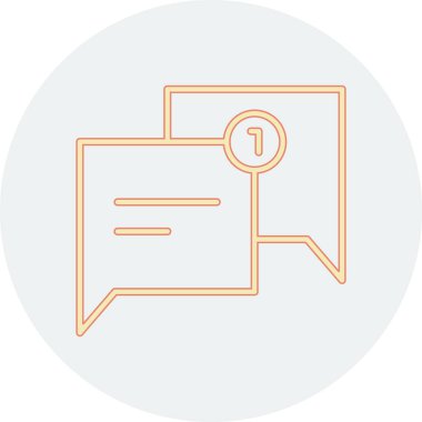 Sohbet simgesinin vektör illüstrasyonu