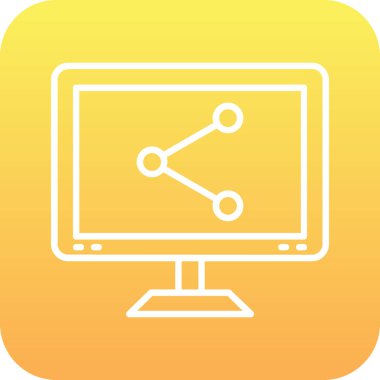 Bilgisayar simgesi. vektör illüstrasyonu