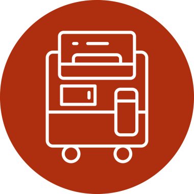 Bir valizin vektör çizimi