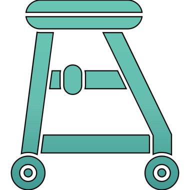 el arabası simgesi vektör illüstrasyonu