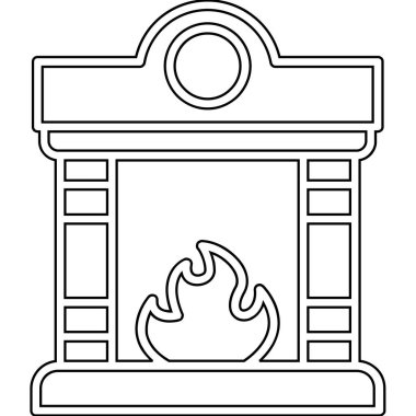 çerçeve ikon vektör illüstrasyon tasarımında yangın alevi