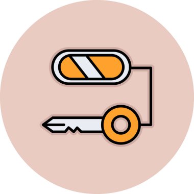 Anahtar simgesi vektör illüstrasyonu