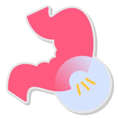 Bir mide simgesinin gösterimi