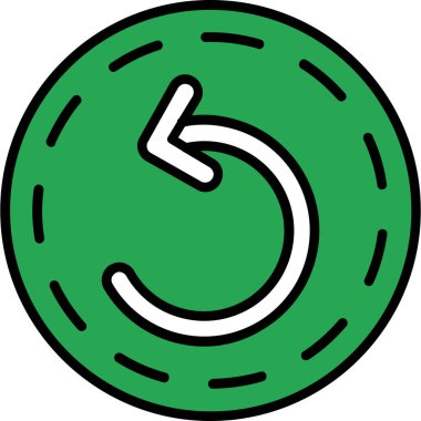 zaman izleme simgesi renk ana hatları vektörü