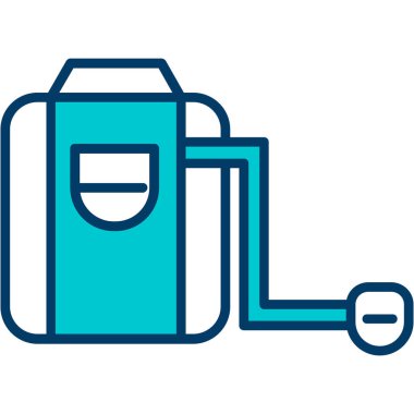 Sırt çantası. Web simgesi basit illüstrasyon