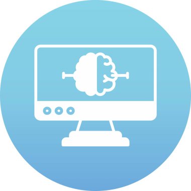 Beyin vektör simgesi modern basit tasarım