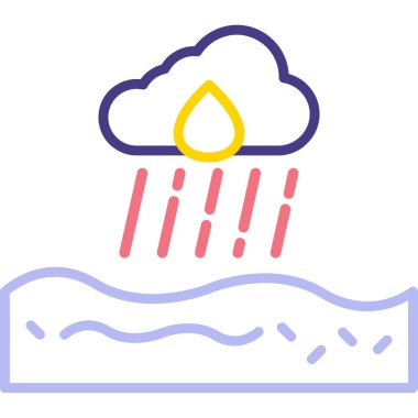 Felaket. Web simgesi basit illüstrasyon