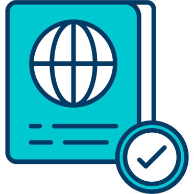 Pasaport simgesi, vektör resimleme