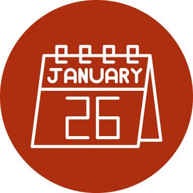 Takvim simgesinin vektör illüstrasyonu