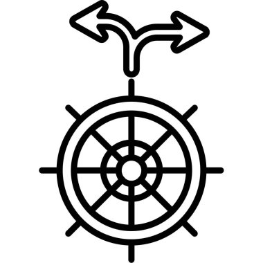 direksiyon simgesi vektör illüstrasyonu