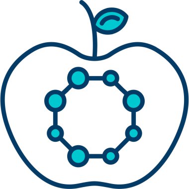 Elma. Web simgesi basit illüstrasyon