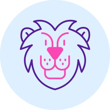 Aslan simgesi vektör illüstrasyonu