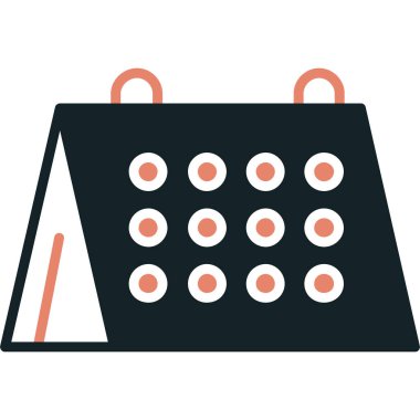 Beyaz arka plan üzerinde takvim işareti izole takvim simge vektör