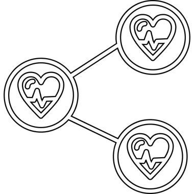 kalp ve ok ikonu. vektör illüstrasyonu