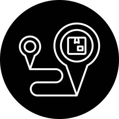 Moda biçimi izole edilmiş arkaplanda harita işaretleyici simgesi