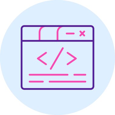 tarayıcı web simgesi, vektör illüstrasyonu