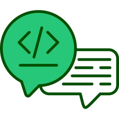 Sohbet web simgesi vektör illüstrasyonu