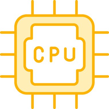 İşlemci. Web simgesi basit illüstrasyon