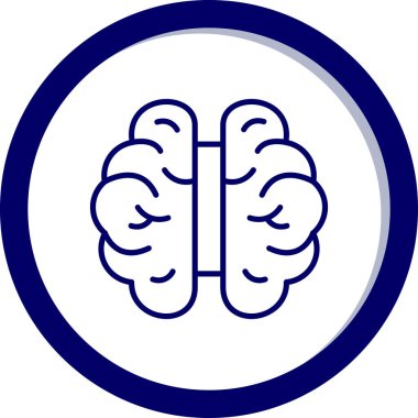 Basit tasarımda beyin vektör simgesi