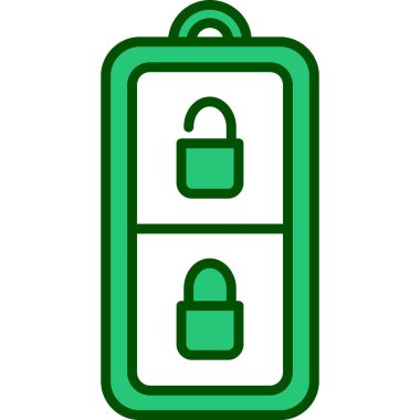 kilit vektör simgesi modern basit illüstrasyon