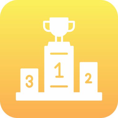 Kazanan podyum vektör simgesi