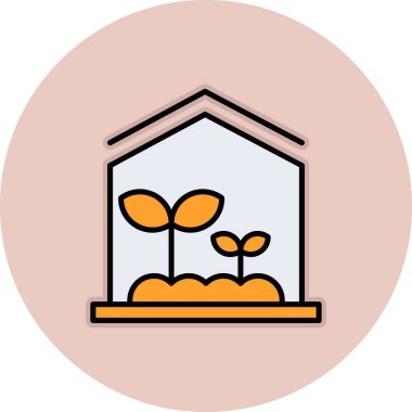 Bahçe simgesinin vektör illüstrasyonu