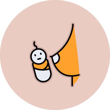 Çizgi film simgesinin vektör çizimi