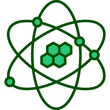 atom simgesi, vektör illüstrasyonu