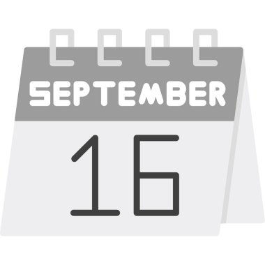 Takvim simgesi tasarımı, vektör illüstrasyonu