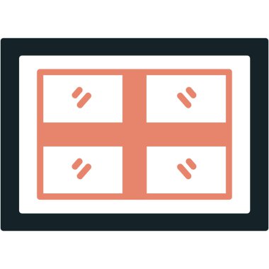 Pencere. Web simgesi basit illüstrasyon