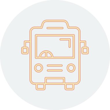 bir otobüsün modern simgesi