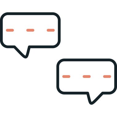 Sohbet baloncukları konuşma simgesi - özet biçimi