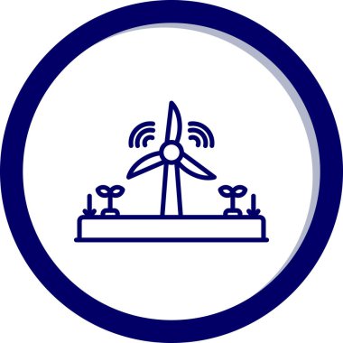 Bir elektrik santralinin vektör illüstrasyonu