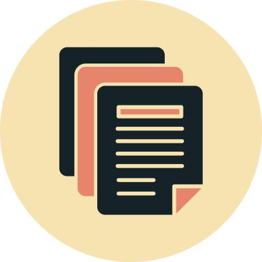 Belge. Web simgesi basit illüstrasyon