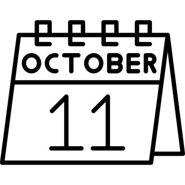 1 Ekim satır simgesi tasarımı