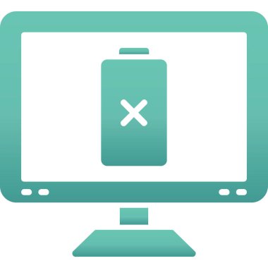 bilgisayar ekranı simgesi, basit vektör illüstrasyonu