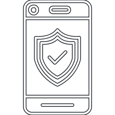 Cep telefonu simgesi olan kalkan, satır biçimi