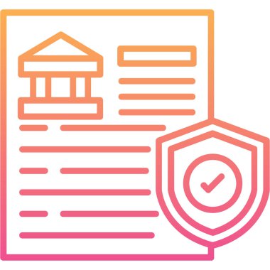 Banka binası. Web simgesi basit illüstrasyon