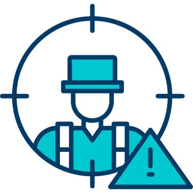 Şapka simgesi olan takım elbiseli bir adamın vektör çizimi