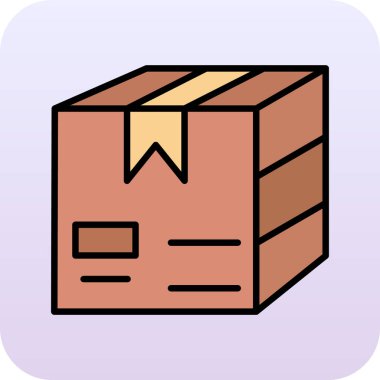 Kutu Vektörü Simgesi Tasarım İllüstrasyonu