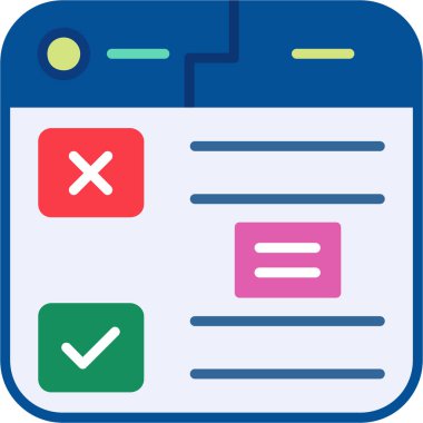 Simge vektör illüstrasyonunu listele